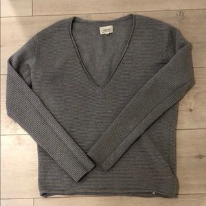 Wilfred textured ribbed deep v neck sweater